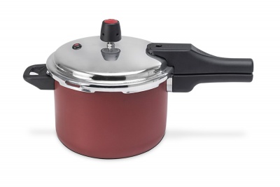 Panela de Presso Fechamento Externo Vermelha 4,5L Antiaderente